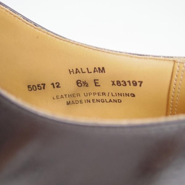 極上★クロケット&ジョーンズ 6.5E【★バーニーズNY別注/HALLAM/ハラム】カーフ/348ラスト/BARNEYS NEW YORK/Crockett&Jones★d024