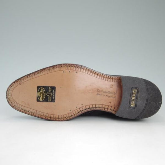 未使用★チャーチ 85E/UK8.5【貴重★旧チャーチ/デッドストック品/149ラスト/3都市ロゴ】チルターン/Chiltern/黒/Church's★d026