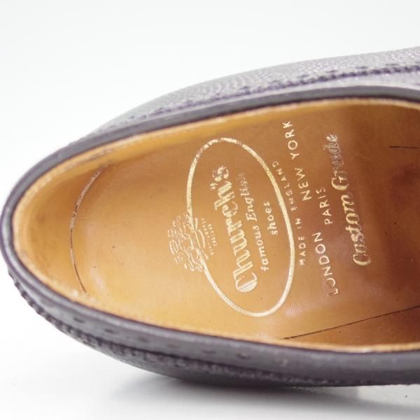 未使用★チャーチ 85E/UK8.5【貴重★旧チャーチ/デッドストック品/149ラスト/3都市ロゴ】チルターン/Chiltern/黒/Church's★d026