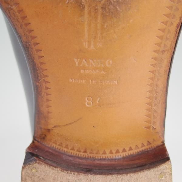 極上★(スペイン製)ヤンコ SIZE 8.5【★グッドイヤーウェルテッド製法】ホールカット/黒/カーフ/YANNKO★d029