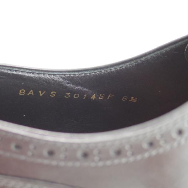 美品★シェットランドフォックス SIZE 8.5【上級★ケンジントン/3014SF】フルブローグ/黒/カーフ/ウイングチップ/Shetlandfox★d031