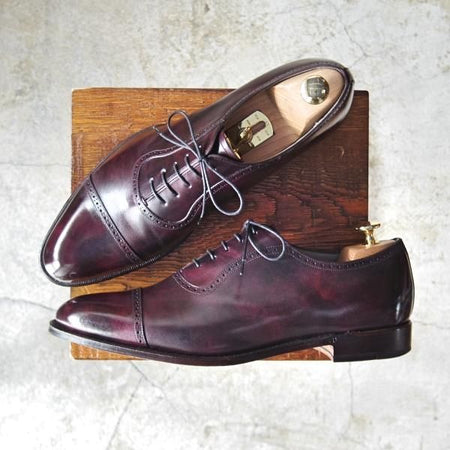 極美品★シェットランドフォックス SIZE 9【★グッドイヤーウェルテッド製法】532F/クォーターブローグ/赤茶/カーフ/Shetlandfox★d033