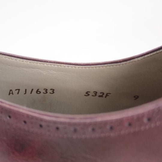 極美品★シェットランドフォックス SIZE 9【★グッドイヤーウェルテッド製法】532F/クォーターブローグ/赤茶/カーフ/Shetlandfox★d033