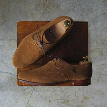 極上★クロケット&ジョーンズ 5.5E【★トゥモローランド別注/TOMORROWLAND】317ラスト/Burford/スエード/薄茶/Crockett&Jones★d040