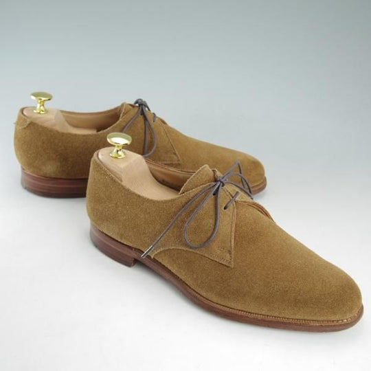 極上★クロケット&ジョーンズ 5.5E【★トゥモローランド別注/TOMORROWLAND】317ラスト/Burford/スエード/薄茶/Crockett&Jones★d040