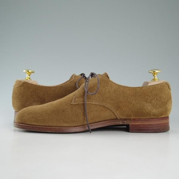 極上★クロケット&ジョーンズ 5.5E【★トゥモローランド別注/TOMORROWLAND】317ラスト/Burford/スエード/薄茶/Crockett&Jones★d040