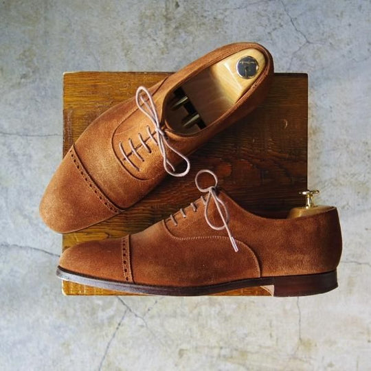 極上★クロケット&ジョーンズ 7.5E【★ハンドグレードライン/BELGRAVE】337ラスト/スエード/Crockett&Jones★d041