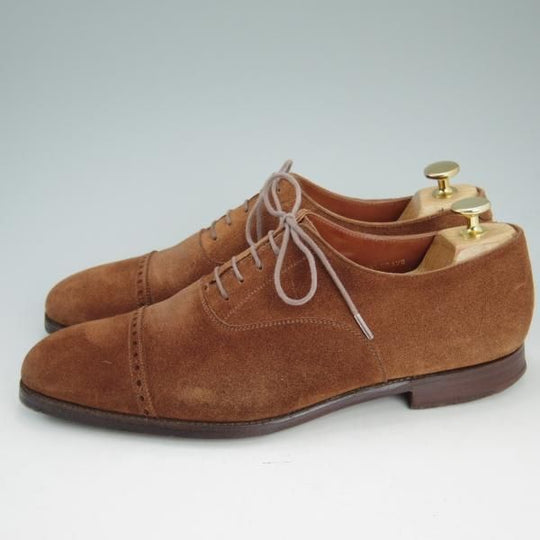 極上★クロケット&ジョーンズ 7.5E【★ハンドグレードライン/BELGRAVE】337ラスト/スエード/Crockett&Jones★d041