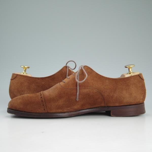 極上★クロケット&ジョーンズ 7.5E【★ハンドグレードライン/BELGRAVE】337ラスト/スエード/Crockett&Jones★d041