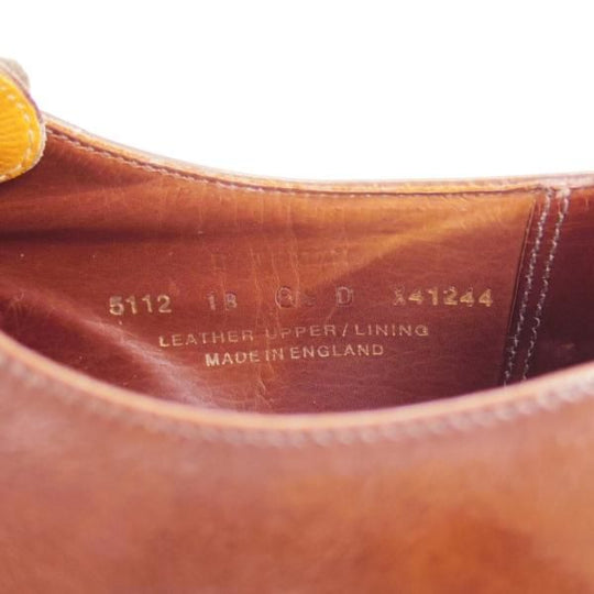 極上★クロケット&ジョーンズ 6.5D【★ハンドグレードライン/BATEMAN】プレーントゥ/Vフロント/カーフ/茶/Crockett&Jones★d042