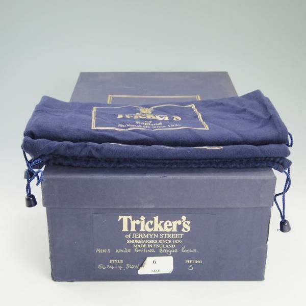 極上★トリッカーズ SIZE 6【★カントリーブーツ/STOW/ストウ】5634/白/WHITE ANILINE/ホワイトアニリンカーフ/カーフ/Tricker's★d045