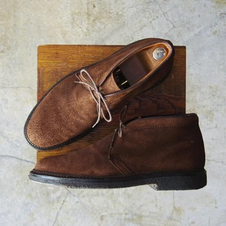 極上★オールデン 8D【★ユナイテッドアローズ別注/UNITED ARROWS/バリーラスト】チャッカブーツ/スエード/茶/1379/Alden★d049