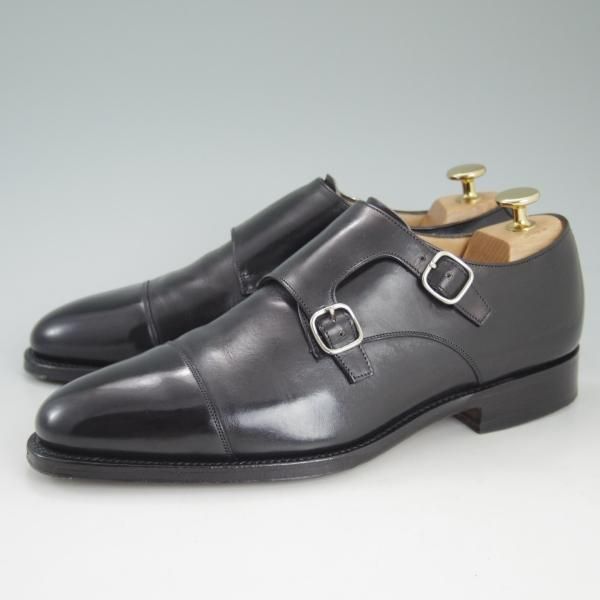 美品★チャーチ 60G/UK6【貴重★ベティスカーフ仕様/MILLTOWN/5都市ロゴ】150ラスト/ダブルモンク/黒/Church's★d050