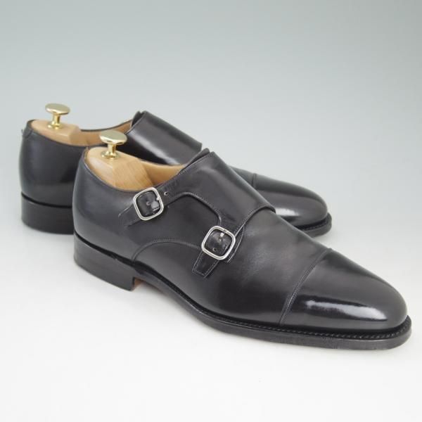 美品★チャーチ 60G/UK6【貴重★ベティスカーフ仕様/MILLTOWN/5都市ロゴ】150ラスト/ダブルモンク/黒/Church's★d050