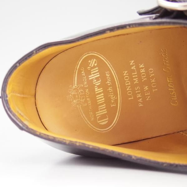 美品★チャーチ 60G/UK6【貴重★ベティスカーフ仕様/MILLTOWN/5都市ロゴ】150ラスト/ダブルモンク/黒/Church's★d050