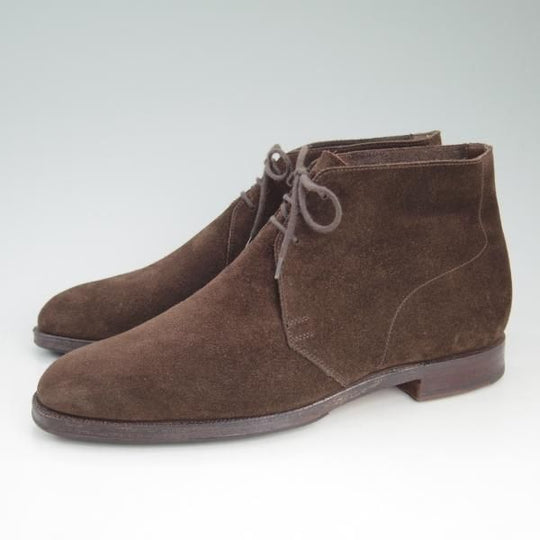 極上★クロケット&ジョーンズ 7.5E【★チャッカ/CHUKKA】200ラスト/スエード/チャッカブーツ/濃茶/Crockett&Jones★d054