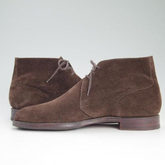 極上★クロケット&ジョーンズ 7.5E【★チャッカ/CHUKKA】200ラスト/スエード/チャッカブーツ/濃茶/Crockett&Jones★d054