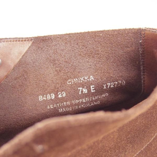 極上★クロケット&ジョーンズ 7.5E【★チャッカ/CHUKKA】200ラスト/スエード/チャッカブーツ/濃茶/Crockett&Jones★d054