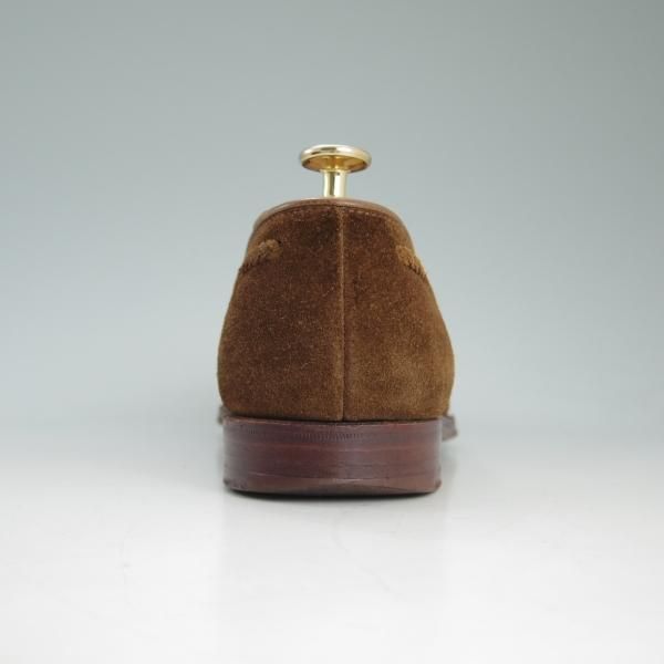 極上★クロケット&ジョーンズ 6E【★バーニーズNY別注/LANGHAM 3】タッセルローファー/325ラストスエード/茶/BARNEYS/Crockett&Jones★d055