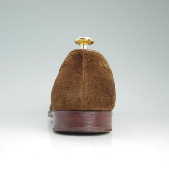 極上★クロケット&ジョーンズ 6E【★バーニーズNY別注/LANGHAM 3】タッセルローファー/325ラストスエード/茶/BARNEYS/Crockett&Jones★d055