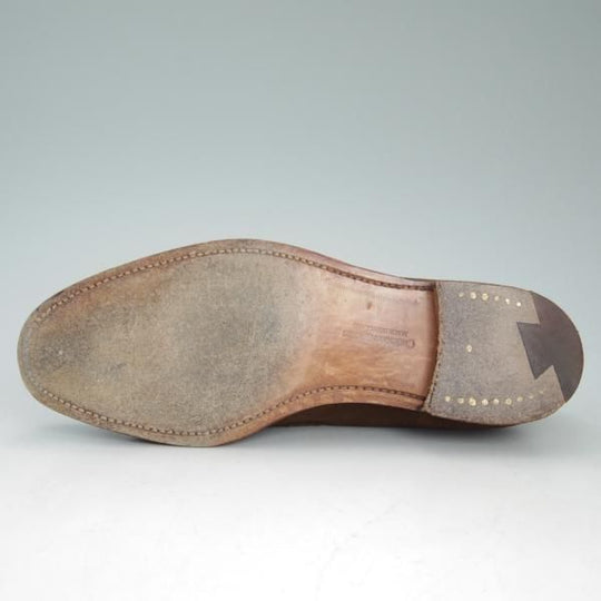 極上★クロケット&ジョーンズ 6E【★バーニーズNY別注/LANGHAM 3】タッセルローファー/325ラストスエード/茶/BARNEYS/Crockett&Jones★d055