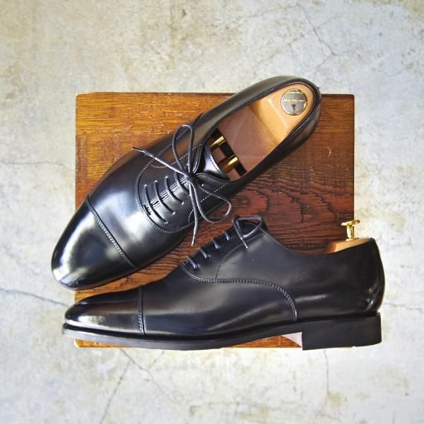 極美品★(スペイン製)カルミナ SIZE 8【★ダイナイトソール似仕様】ストレートチップ/80583/カーフ/黒/CARMINA★d058