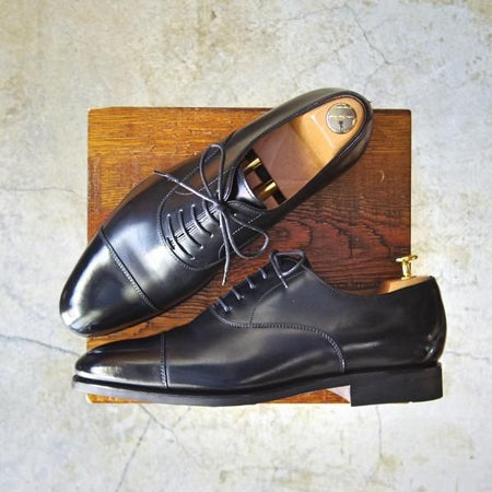 極美品★(スペイン製)カルミナ SIZE 8【★ダイナイトソール似仕様】ストレートチップ/80583/カーフ/黒/CARMINA★d058