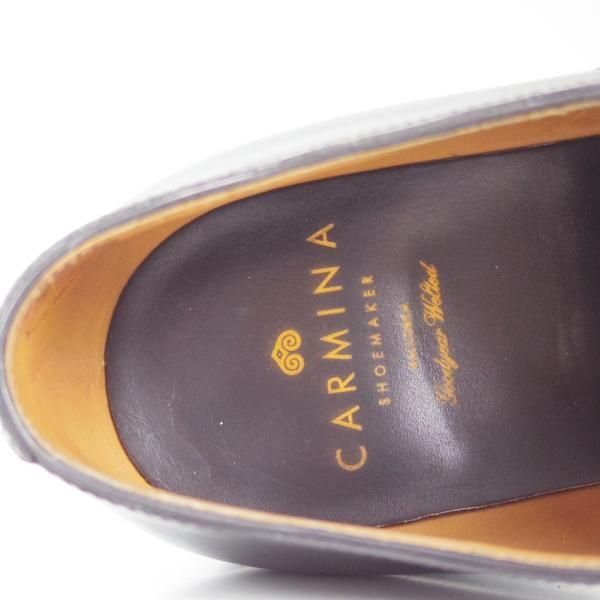 極美品★(スペイン製)カルミナ SIZE 8【★ダイナイトソール似仕様】ストレートチップ/80583/カーフ/黒/CARMINA★d058