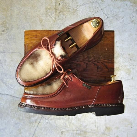 極上★パラブーツSIZE 43【貴重★フォック仕様/MICHAEL/旧ロゴ】ミカエル/マロン/リスレザー/マルシェソール/Paraboot★d060