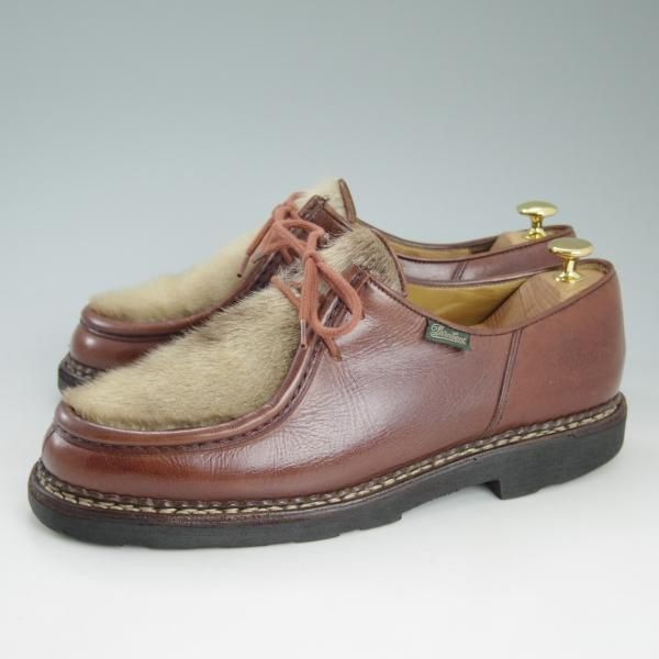 極上★パラブーツSIZE 43【貴重★フォック仕様/MICHAEL/旧ロゴ】ミカエル/マロン/リスレザー/マルシェソール/Paraboot★d060