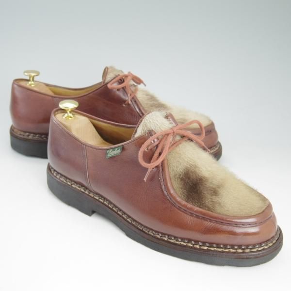 極上★パラブーツSIZE 43【貴重★フォック仕様/MICHAEL/旧ロゴ】ミカエル/マロン/リスレザー/マルシェソール/Paraboot★d060