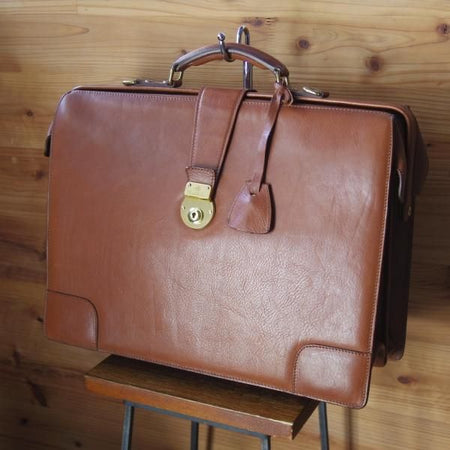 極上★(イタリア製)BROOKS BROTHERS【★ダレスバッグ/ブルックスブラザーズ】茶/メンズ ビジネス バッグ/レザー ブリーフケース★N5260