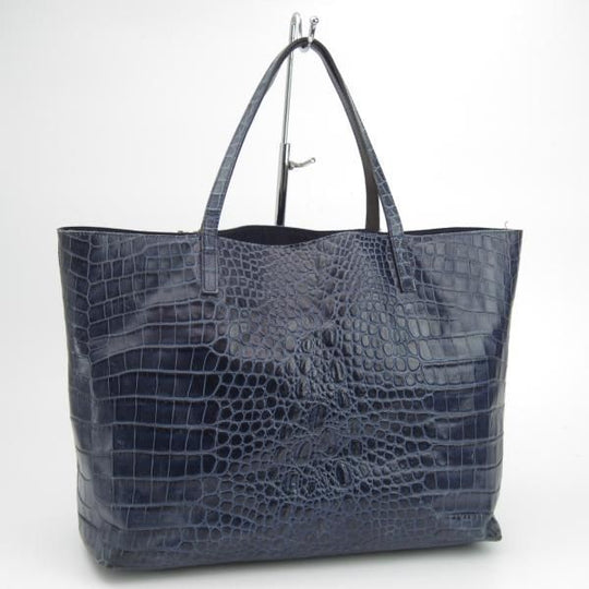 極上★フェリージ/Felisi【定価7.5万円★トートバッグ/11-91】紺/レザー/クロコ型押し/トート バッグ/メンズ&レディース/ビジネス★N5261