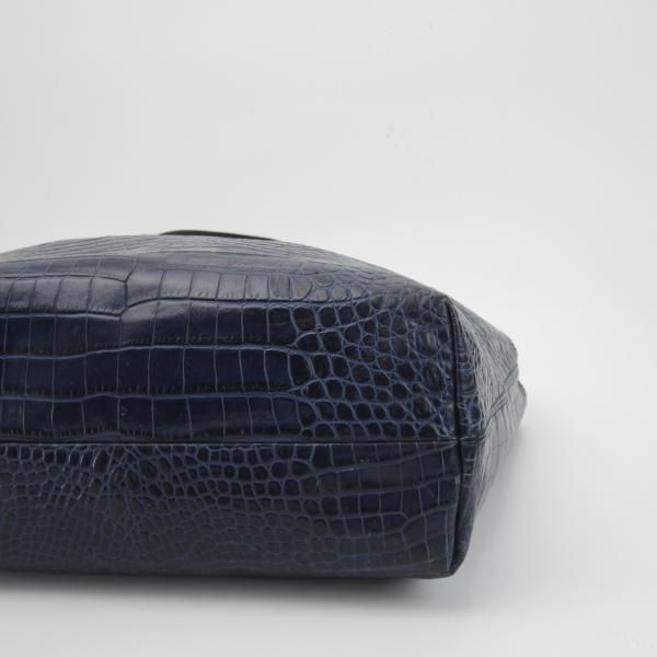極上★フェリージ/Felisi【定価7.5万円★トートバッグ/11-91】紺/レザー/クロコ型押し/トート バッグ/メンズ&レディース/ビジネス★N5261