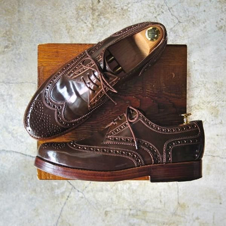 極美品★(独)ハインリッヒ・ディンケラッカー SIZE 8【貴重★ダークコニャック・コードバン仕様】Rio/リオ/Heinrich Dinkelacker★d062