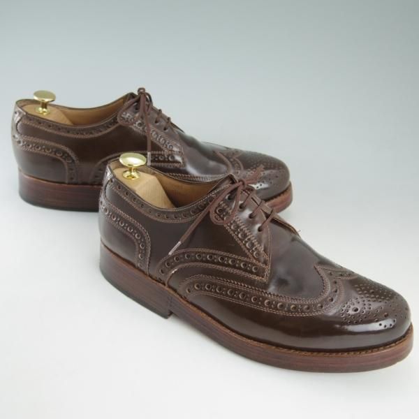極美品★(独)ハインリッヒ・ディンケラッカー SIZE 8【貴重★ダークコニャック・コードバン仕様】Rio/リオ/Heinrich Dinkelacker★d062