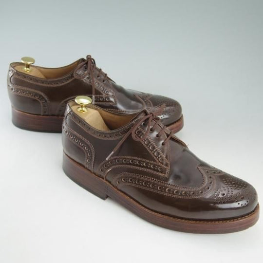 極美品★(独)ハインリッヒ・ディンケラッカー SIZE 8【貴重★ダークコニャック・コードバン仕様】Rio/リオ/Heinrich Dinkelacker★d062