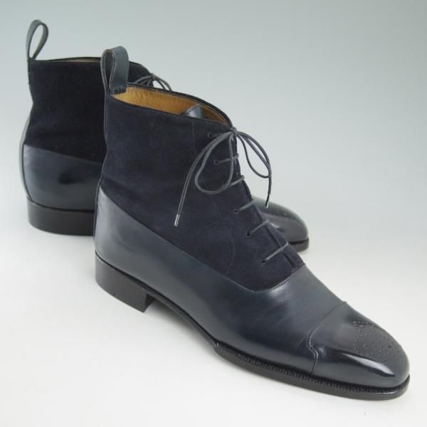 ★(仏)オーベルシー SIZE 5.5【定価15万円以上★(神戸三宮)CINQUECLASSICO別注/スエード×カーフ】ブーツ/チンクエクラシコ/AUBERCY★d068