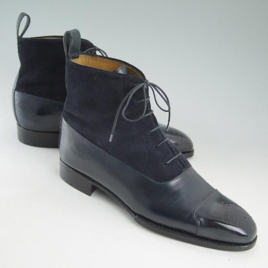 ★(仏)オーベルシー SIZE 5.5【定価15万円以上★(神戸三宮)CINQUECLASSICO別注/スエード×カーフ】ブーツ/チンクエクラシコ/AUBERCY★d068