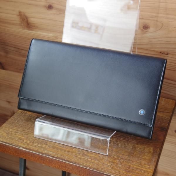 ほぼ未使用★(英)スマイソン/SMYTHSON【定価6万円以上★トラベルウォレット】レザー/黒/財布&パスポート/メンズ&レディース★d017