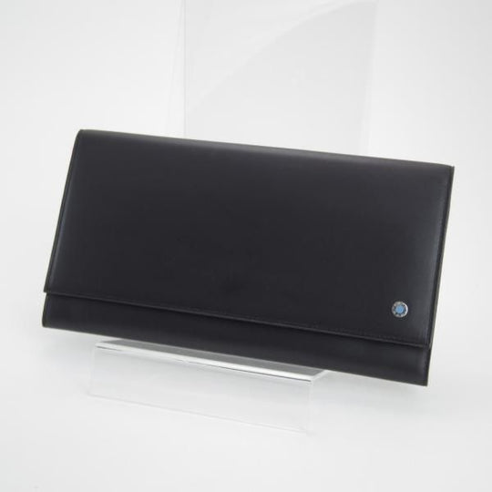 ほぼ未使用★(英)スマイソン/SMYTHSON【定価6万円以上★トラベルウォレット】レザー/黒/財布&パスポート/メンズ&レディース★d017