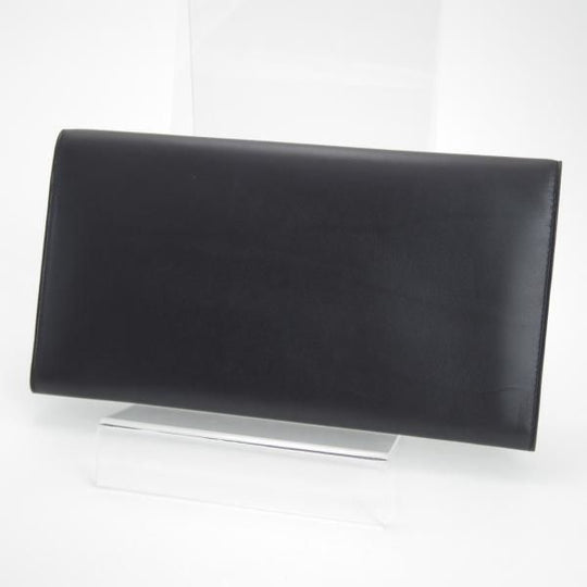 ほぼ未使用★(英)スマイソン/SMYTHSON【定価6万円以上★トラベルウォレット】レザー/黒/財布&パスポート/メンズ&レディース★d017