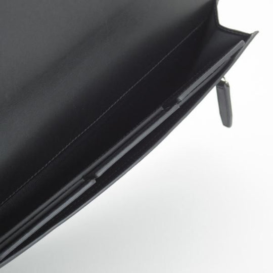 ほぼ未使用★(英)スマイソン/SMYTHSON【定価6万円以上★トラベルウォレット】レザー/黒/財布&パスポート/メンズ&レディース★d017