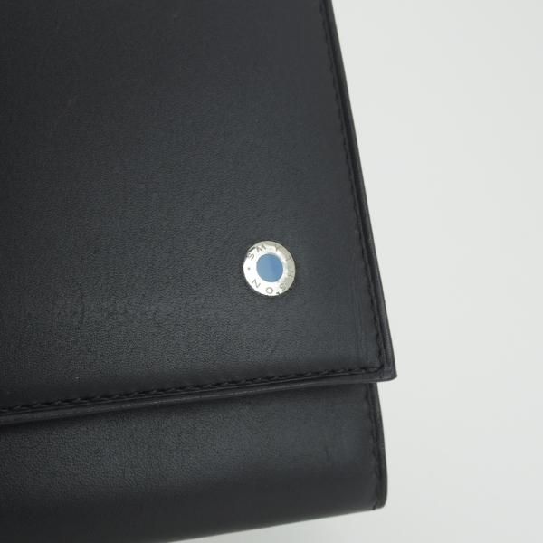 ほぼ未使用★(英)スマイソン/SMYTHSON【定価6万円以上★トラベルウォレット】レザー/黒/財布&パスポート/メンズ&レディース★d017