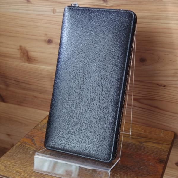 ほぼ未使用★(英)スマイソン/SMYTHSON【定価7万円以上★ジップトラベルウォレット】黒/財布&パスポートケース/メンズ&レディース★d018