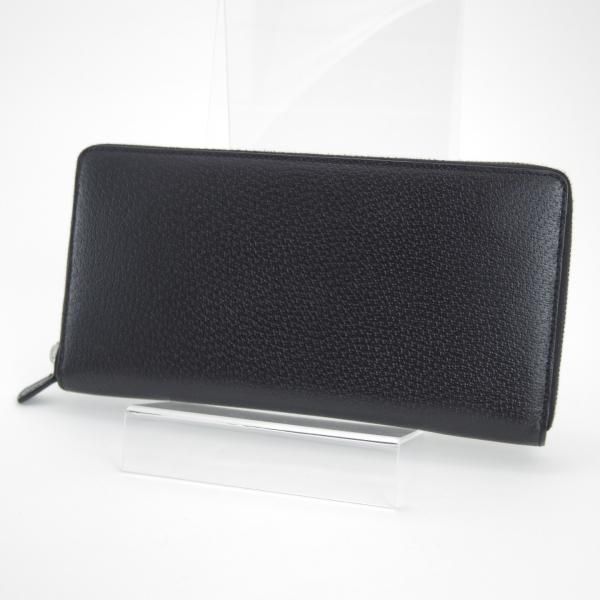 ほぼ未使用★(英)スマイソン/SMYTHSON【定価7万円以上★ジップトラベルウォレット】黒/財布&パスポートケース/メンズ&レディース★d018