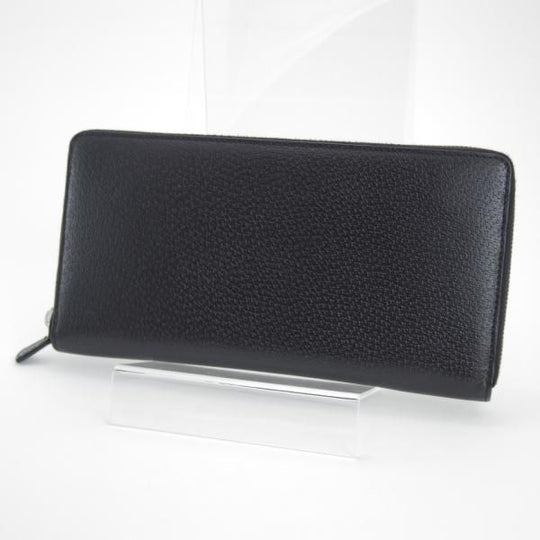 ほぼ未使用★(英)スマイソン/SMYTHSON【定価7万円以上★ジップトラベルウォレット】黒/財布&パスポートケース/メンズ&レディース★d018