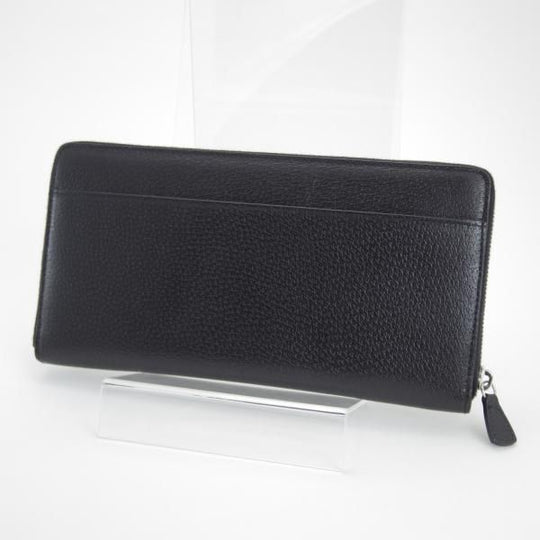 ほぼ未使用★(英)スマイソン/SMYTHSON【定価7万円以上★ジップトラベルウォレット】黒/財布&パスポートケース/メンズ&レディース★d018