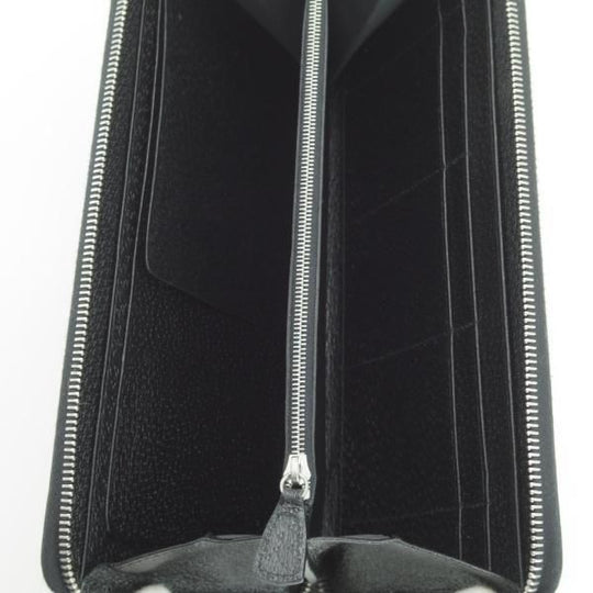 ほぼ未使用★(英)スマイソン/SMYTHSON【定価7万円以上★ジップトラベルウォレット】黒/財布&パスポートケース/メンズ&レディース★d018