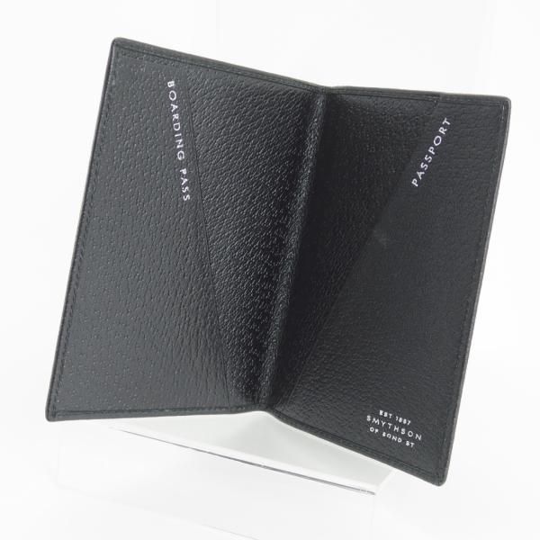 ほぼ未使用★(英)スマイソン/SMYTHSON【定価7万円以上★ジップトラベルウォレット】黒/財布&パスポートケース/メンズ&レディース★d018